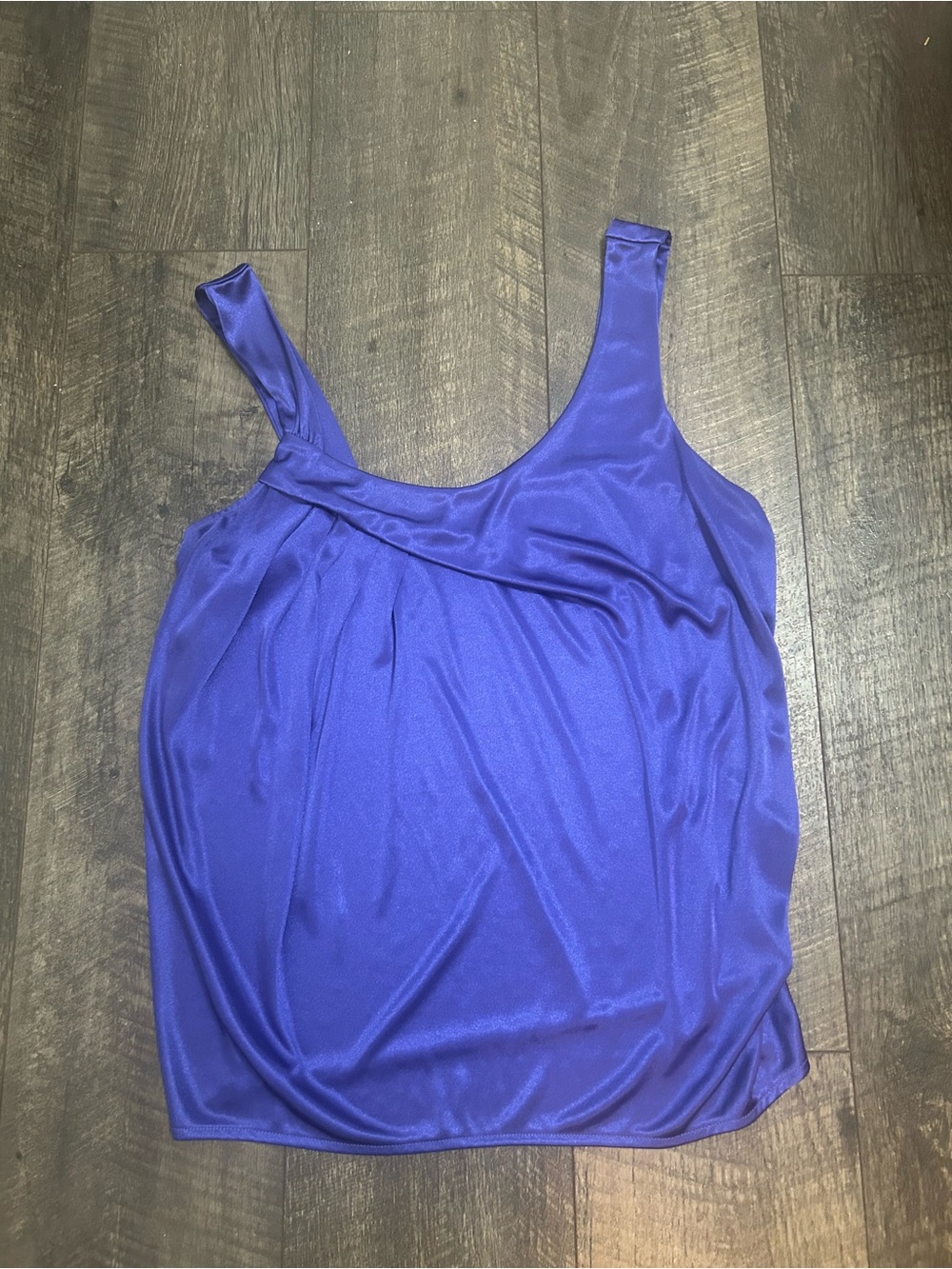 Jennifer Lopez Vibrant Purple Satin Tank Top